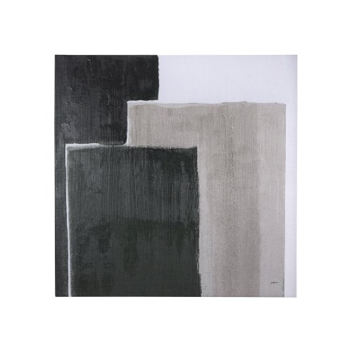 102212-S - Block I by Mercana Studio a Hand Embellished Textured Canvas