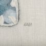 102216-L - Moth Blue III by Mercana Studio a Hand Embellished Textured Canvas