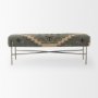68741 - Avery I 55L x 17W Multi Colored Upholstered Patterned Seat Accent Bench 