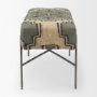 68741 - Avery I 55L x 17W Multi Colored Upholstered Patterned Seat Accent Bench 