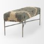 68741 - Avery I 55L x 17W Multi Colored Upholstered Patterned Seat Accent Bench 