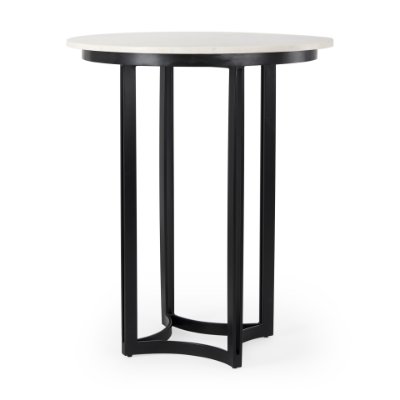 69912-AB - Tanner Marble & Matte Black Bistro Table