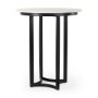 69912-AB - Tanner Marble & Matte Black Bistro Table