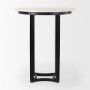 69912-AB - Tanner Marble & Matte Black Bistro Table