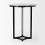 69912-AB - Tanner Marble & Matte Black Bistro Table