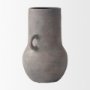 70076 - Armani 10.4H Brown-Gray Double Ear Ceramic Vase