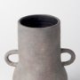70076 - Armani 10.4H Brown-Gray Double Ear Ceramic Vase