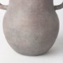 70076 - Armani 10.4H Brown-Gray Double Ear Ceramic Vase
