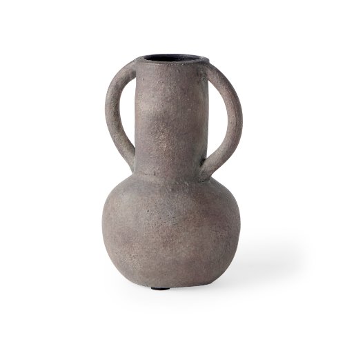 70077 - Armani 6.7H Brown-Gray Double Ear Vase