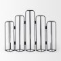 69778 - Mila 13.4L x 2.5W x 11.0H Metal and Glass Decorative Accent