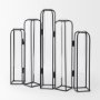 69778 - Mila 13.4L x 2.5W x 11.0H Metal and Glass Decorative Accent