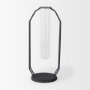 69779 - Aria 4.5L x 3.9W x 11.0H Metal and Glass Holder Object