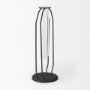 69779 - Aria 4.5L x 3.9W x 11.0H Metal and Glass Holder Object