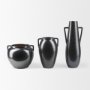 70081 - Kora Short Dark Metallic Double Ear Vase