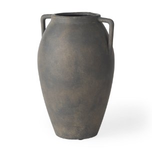 Kilian Medium Brown-Gray Double Ear Vase
