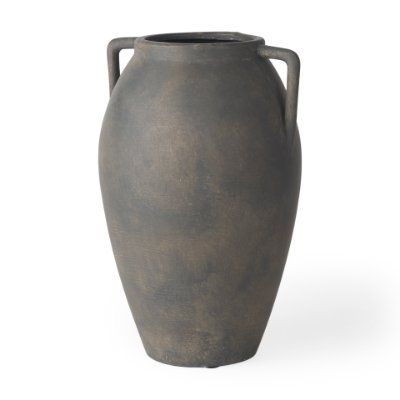 70086 - Kilian Medium Brown-Gray Double Ear Vase