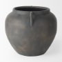 70087 - Kilian Short Brown-Gray Double Ear Vase