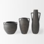 70087 - Kilian Short Brown-Gray Double Ear Vase