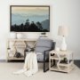 69002 - Guilia Castlerock Gray With Metal Frame Sling Accent Chair