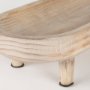 70066 - Carver Set of 2 Oblong White Washed Wood Footed Trays 