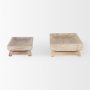 70067 - Carver Set of 2 Rectangular White Washed Wood Trays