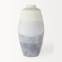 70074 - Blume 16.5H Off-White w/ Gray Textured Vase