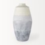 70074 - Blume 16.5H Off-White w/ Gray Textured Vase