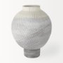 70075 - Blume 12.5H Off-White w/ Gray Textured Vase