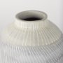 70075 - Blume 12.5H Off-White w/ Gray Textured Vase