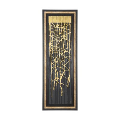 12975 - Midas Touch I by Barbara Fleming a Hand Embelished Textured Framed Art Print Matted under Glass
