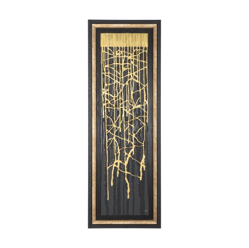 12975 - Midas Touch I by Barbara Fleming a Hand Embelished Textured Framed Art Print Matted under Glass