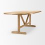69956-AB - Viktor 94"L Light Brown Solid Wood Dining Table