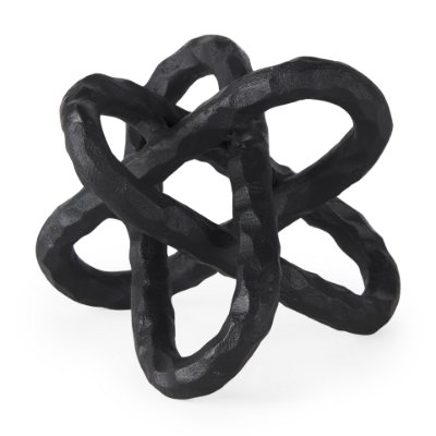 67815 - Wilhelm I (Small) 7L x 7W Black Metal Link Decor Object