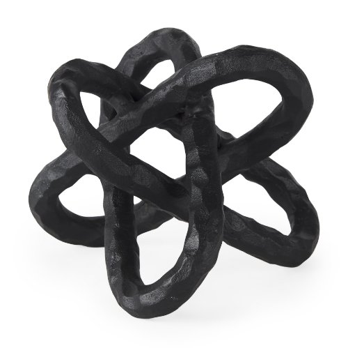 67815 - Wilhelm I (Small) 7L x 7W Black Metal Link Decor Object