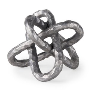 Wilhelm I (Small) 7L x 7W Silver Metal Link Decor Object