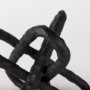 67817 - Wilhelm II (Large) 10L x 10W Black Metal Link Decor Object