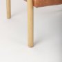 69820 - Ashton Brown Vegan Leather w/ Light Wood  Accent Chair 