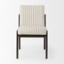 69833 - Tahoe Cream Fabric and Black-Brown Wood Dining Chair