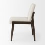 69833 - Tahoe Cream Fabric and Black-Brown Wood Dining Chair