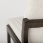 69833 - Tahoe Cream Fabric and Black-Brown Wood Dining Chair