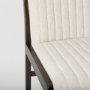 69833 - Tahoe Cream Fabric and Black-Brown Wood Dining Chair