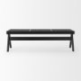 70069 - Arvin 59.1L x 17.7W x 18.1H Black Wooden Bench