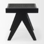 70071 - Arvin 21.7L x 17.7W x 18.1H Black Wooden Stool