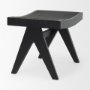 70071 - Arvin 21.7L x 17.7W x 18.1H Black Wooden Stool