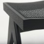 70071 - Arvin 21.7L x 17.7W x 18.1H Black Wooden Stool