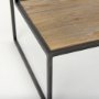 70092 - Ronin 22"H Square 2-Tier Wood w/ Black Metal Accent Table