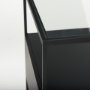 70096 - Samson 15.7L x 15.7W x 21.3H Side Table Matte Black Metal and Glass