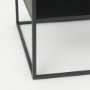70096 - Samson 15.7L x 15.7W x 21.3H Side Table Matte Black Metal and Glass