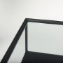 70096 - Samson 15.7L x 15.7W x 21.3H Side Table Matte Black Metal and Glass