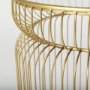 70088 - Shani Set of 2 Round, Gold Metal w/ Glass Accent Tables